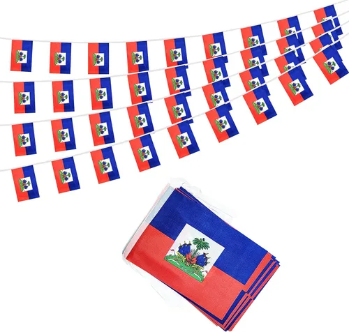 Miniatura 5 de Bandera mexicana de 100 pies, mini bandera de México, pequeña pancarta para fiestas, tiendas y bares, decoración al aire libre, 76 banderas México