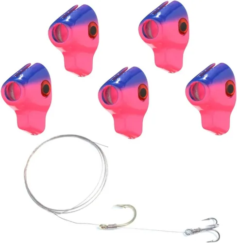 Miniatura 9 de Ballyhoo - Señuelos de arrastre con aparejo offshore gratuito incluido para Mahi Mahi Dolphin Dorado Wahoo Marlin Atún Offshore Big Game Señuelos