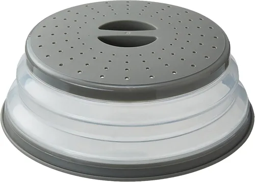 Miniatura 8 de Cubierta antisalpicaduras para microondas de 12 pulgadas y alfombrilla de silicona, tapa grande con ventilación plegable para platos y alfombrilla