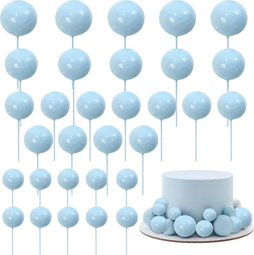 Miniatura 14 de Rsstarxi 30 piezas de mini globos y bolas de espuma para tartas – Insertos de pastel de bricolaje para bodas, aniversarios y decoraciones de fiesta