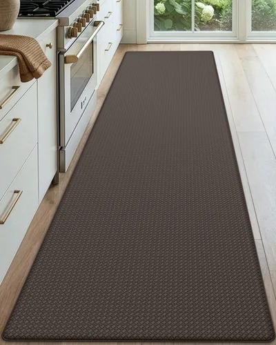 Miniatura 13 de DEXI Alfombrillas de Cocina Acolchadas Anti Fatiga, 17x59, Alfombra de Pasillo para Estar de Pie Impermeable, Espuma Viscoelástica Cómoda Acolchada