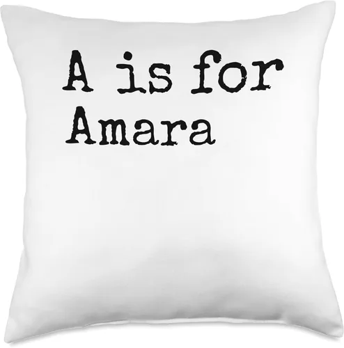 Miniatura 4 de Name Amara Classroom Daughter Custom School Kids Almohada personalizada A is for Amara Name Student Kindergarten, 16 x 16 pulgadas, multicolor