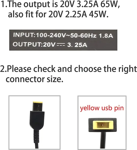 Miniatura 2 de Cargador adaptador de CA para Lenovo 720S-15IKB 81CR 81CR0006US. por Galaxy Bang USA