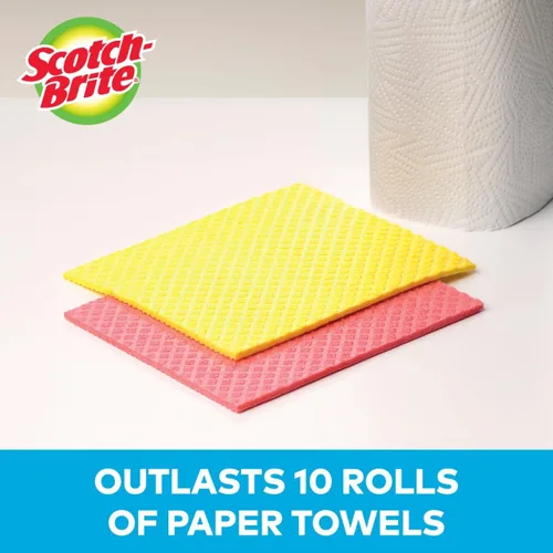 Miniatura 2 de Scotch-Brite Paños de esponja, toalla de cocina reutilizable que se absorbe como una esponja, toallitas aptas para lavavajillas que son ideales