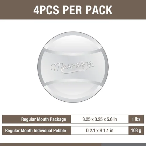 Miniatura 7 de Masontops Pickle Pebble Glass Infinity Pesas para fermentar – Juego de pesas para decapado – Combo ancho/regular