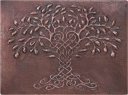 Miniatura 12 de Salpicaduras de Cocina, Salpicaduras de Cocina Árbol de la Vida Celta, Panel de Salpicaduras de Cobre Personalizable, Azulejo de Salpicaduras