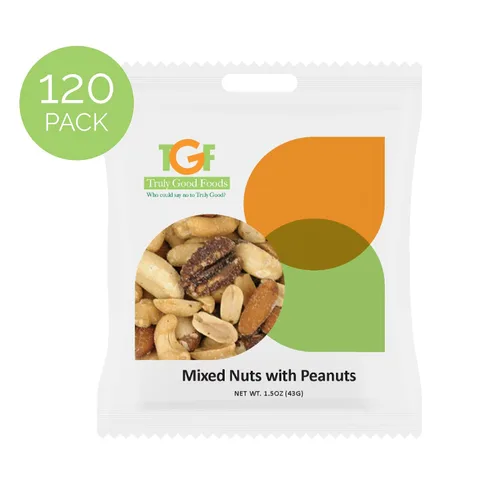 Miniatura 2 de Mini bolsas de bocadillos de nueces mixtas con cacahuetes, 1.5 onzas, 120