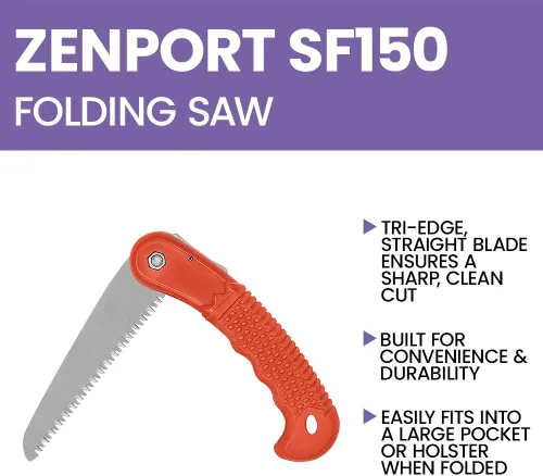 Miniatura 5 de Zenport Sierra plegable SF150, hoja de triple borde de 6 pulgadas