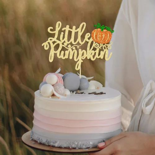 Miniatura 6 de Gyufise Decoración para pastel de calabaza pequeña, decoración de pastel de calabaza, baby shower, decoración de pastel temático de otoño, baby