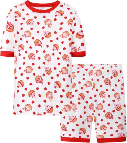 Miniatura 5 de Joyond Summer Pajamas for Girls Cotton Toddler Clothes Kids Short Sleeves Snug-Fit Sleepwear Unicorn Flamingo Pjs Set