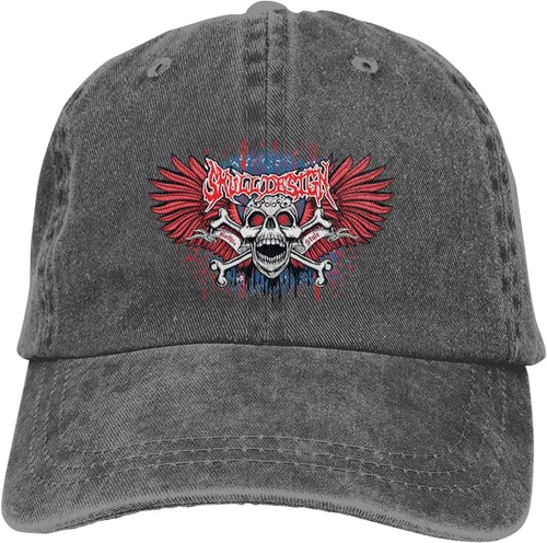 Miniatura 9 de of Hell Skull with Angel Gorra de béisbol unisex para adultos, lavada, ajustable, para actividades de cuatro estaciones, para todo entrenamiento