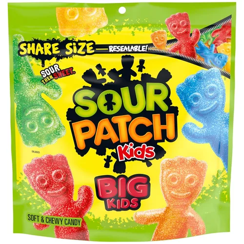 SOUR PATCH KIDS Big Kids Soft & Chewy Candy, tamaño compartido, 12 onzas