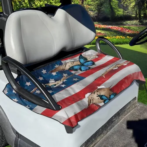 Horeset Funda de asiento de carrito de golf LGBT con diseño de corazón colorido, manta de asiento de carrito de golf resistente, 51 x 31 pulgadas,