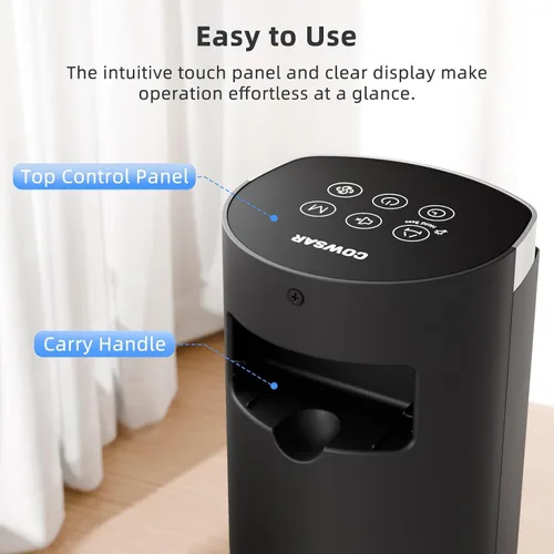 Miniatura 3 de COWSAR Ventilador de torre con control remoto, 6 velocidades, 4 modos, temporizador de 24 horas, oscilación de 60° para dormitorio, oficina, cocina