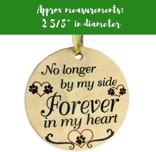 Miniatura 3 de Adorno de Navidad conmemorativo para mascotas, recuerdo de simpatía por la pérdida de una mascota, "No Longer by My Side Forever in My Heart" - 2
