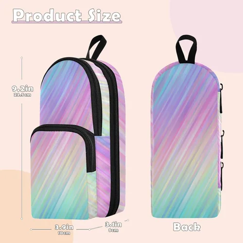 Miniatura 2 de Bolsa de lápiz colorida Bolsa de lápices duradera Caja organizadora Casos de papelería Estuche para lápices Estuche de pluma Colorido