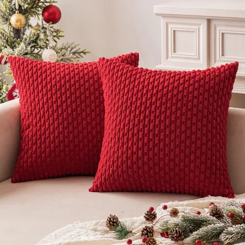 Miniatura 29 de MIULEE - Paquete de 2 fundas de cojín decorativas, modernas y boho, de terciopelo, con textura a rayas, para sofá, cama, sala de estar, decoración