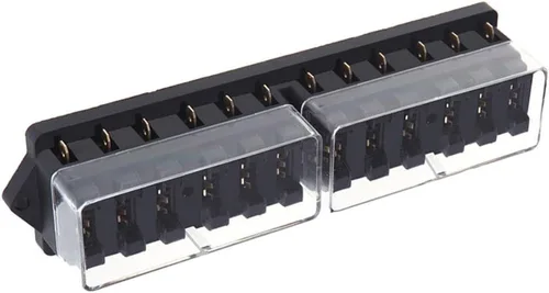 Etopars Coche Vehículo Auto Caja de Fusibles de 12 Vías Circuito Estándar Cuchilla ATO Bloque Portafusibles 12V 24V