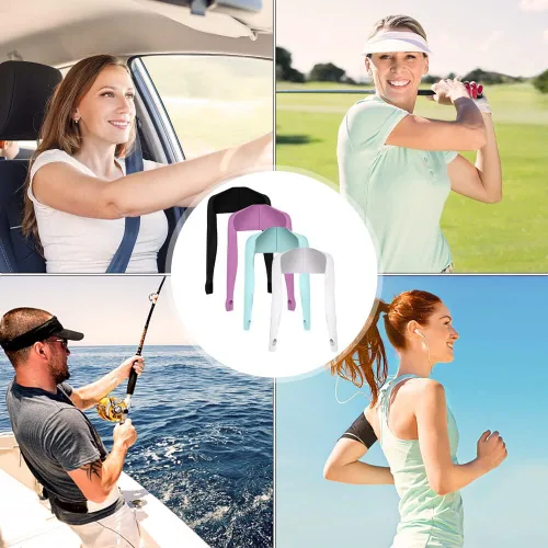 Miniatura 3 de 4 fundas de chal de enfriamiento con agujeros para los dedos, chal de enfriamiento para mujer, fundas de brazo anti UV, transpirables y cómodas