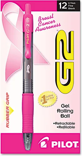 Miniatura 2 de Pilot G2 - Bolígrafos de gel retráctiles recargables de alta calidad, punta fina, 0.028 in, tinta negra, paquete de 12 (31332)