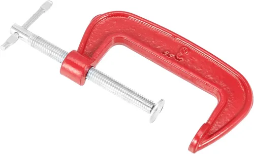 Miniatura 5 de HOIGON Juego de 8 abrazaderas C de 3 pulgadas, juego de abrazaderas C de hierro fundido con apertura de mandíbula de 3 pulgadas, profundidad de Rojo