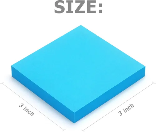 Miniatura 3 de Notas adhesivas emergentes de 3 x 3 pulgadas, colores brillantes, autoadhesivas, 24 blocs por paquete, 70 hojas/bloc, total de 1680 hojas 24