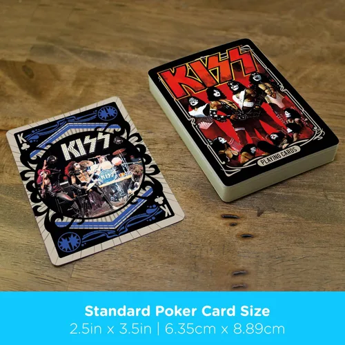 Miniatura 5 de AQUARIUS KISS - Naipes de tamaño estándar, baraja temática con 52 diseños únicos de bandas de rock, regalo de mercancía coleccionable