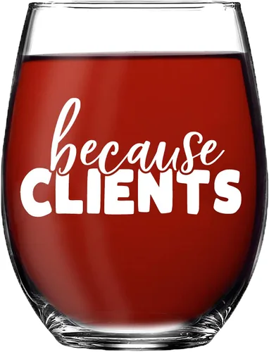 Divertido regalo de copa de vino para estilistas, abogados, agentes de bienes raíces, trabajadores sociales, asistentes legales, regalos de