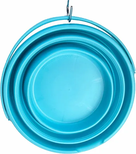 Miniatura 5 de SAMMART Cubo de plástico plegable de 10 L (2.6 galones), bañera redonda plegable, cubo de agua portátil para pesca, bote de agua para exteriores