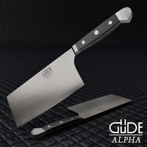 Miniatura 6 de Güde Alpha Series Cuchillo de carnicero forjado/afilado a mano, 7 pulgadas y 10 onzas, acero endurecido en hielo, fabricado en Solingen, Alemania