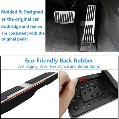 Miniatura 6 de TTCR-II Cubiertas de pedal para Hyundai Tucson Sonata y Kia Optima Sorento 2016-2025, pedales de freno para Santa Fe 2019-2025 y Sportage 17-25