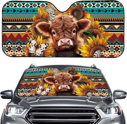 Miniatura 33 de SEANATIVE Parasol divertido para parabrisas de automóvil, protección contra rayos UV, protector de ventana delantera, diseño de ojos enojados