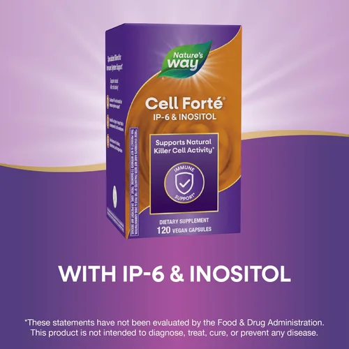 Miniatura 3 de Nature's Way Cell Forté IP-6 & Inositol Suplemento de apoyo inmunológico con calcio, fósforo y magnesio*, sin gluten, vegano, 120 cápsulas
