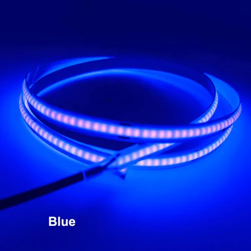 Miniatura 2 de Tira de luces LED COB de 3.28 pies, 3.3 ft, 320 LED, alimentada por USB, tira de luz de alta densidad de alta densidad, cinta autoadhesiva para Azul