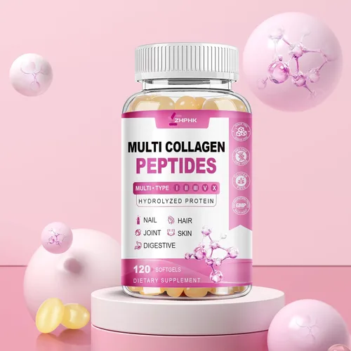 Miniatura 9 de ZHPHK Péptidos de colágeno múltiple para mujeres, 2000 mg de péptidos de colágeno hidrolizados, píldoras de tipo I II III V X con ácido hialurónico