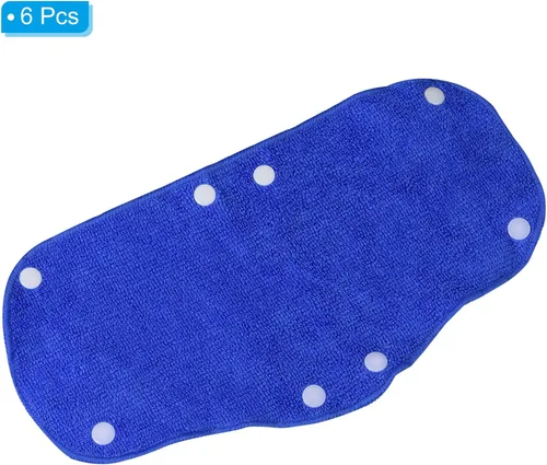 Miniatura 3 de PATIKIL Banda de sudor para casco, paquete de 6 unidades, de algodón, lavable, con botón a presión, para casco de seguridad, color azul