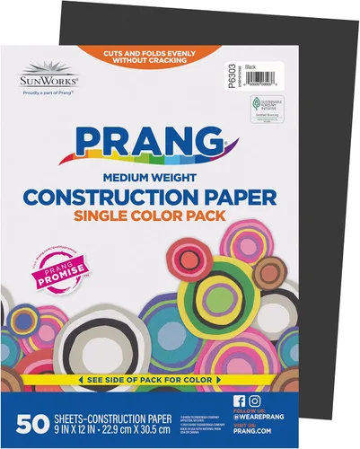 Miniatura 15 de Prang (Formerly SunWorks) Papel de construcción, blanco brillante, 9 x 12 pulgadas, 50 hojas