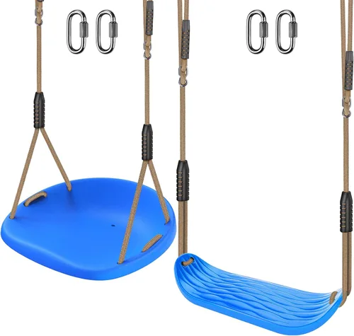 Miniatura 14 de SELEWARE Juego de soportes de columpio de alta resistencia, kit de accesorios de columpio con marco A, 1 soporte medio y 2 soportes de base