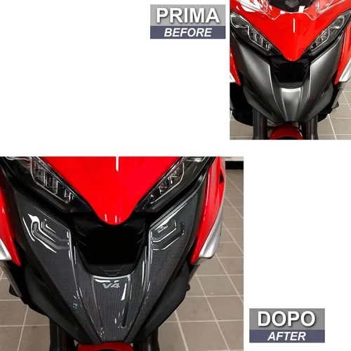 Miniatura 3 de Resin Bike Adhesivos 3D para motocicleta compatibles con Ducati Multistrada V4 1100 2021-2023 2021-2023. Punta frontal de protección contra golpes