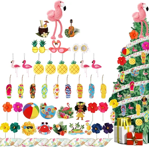 Miniatura 9 de 43 adornos patrióticos para árbol del 4 de julio, Día de la Independencia, adornos para árbol de Navidad, decoración de lazo rojo, blanco y azul