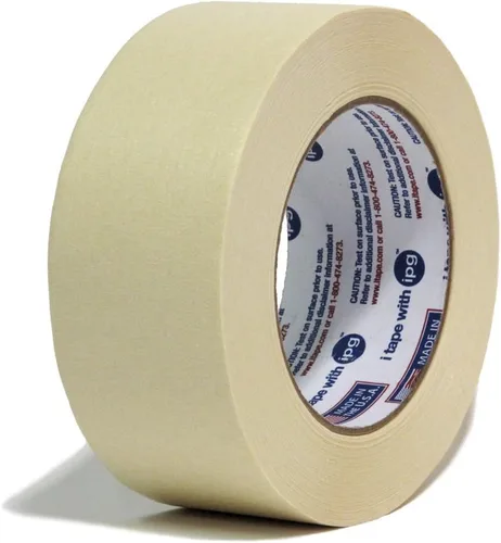 24 rollos de cinta adhesiva de papel de grado utilitario Intertape 513, 2 pulgadas x 60 yardas, color beige natural, 24 rollos por caja