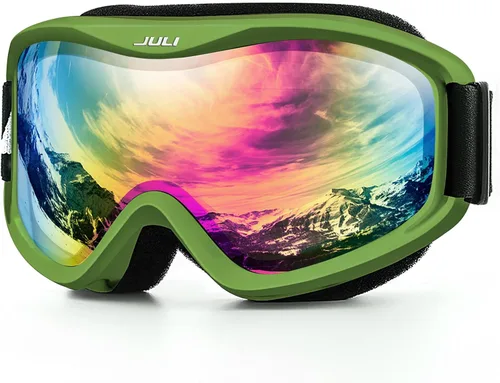 Miniatura 17 de Juli - Gafas de esquí, snowboard y patinaje, para hombres y mujeres Marco blanco naranja (vlt 13%) lente