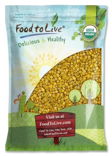 Miniatura 6 de Food to Live Maíz orgánico súper dulce, liofilizado, 5 libras, granos enteros, sin OMG, kosher, aperitivo saludable, a granel, cultivado