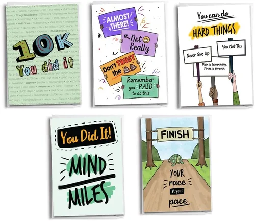 Miniatura 10 de Tarjetas de felicitación 5K Runner 3.1 millas Paquete de 5 carreras