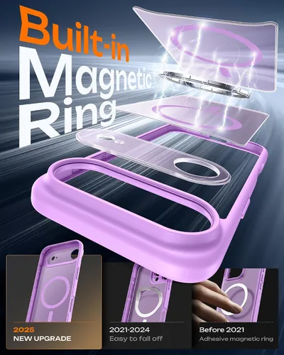 Miniatura 464 de TOCOL Funda para iPhone 11, compatible con Magsafe, protección completa de cámara, imanes integrados, protección contra caídas, funda translúcida