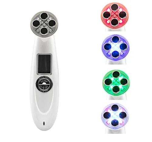 NORLANYA Facial Skin Care Time Master, tonificación facial, dispositivo de estiramiento facial, 5 colores, terapia de fotón LED, recargable