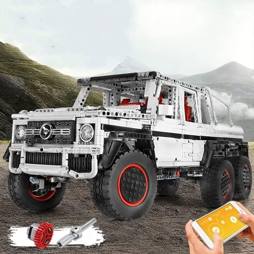 Miniatura 2 de Mould King 13061 Vehículo técnico todoterreno, 3832 piezas G700 6 x 6 camión de bloques de construcción con motor monstruo, kit de bloques