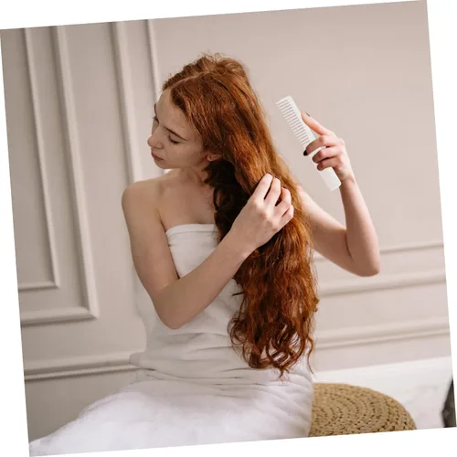 Miniatura 9 de SOLUSTRE Peine de dientes finos y dientes anchos, peine profesional para corte de pelo, peine de corte de peluquería especial antiestático peine