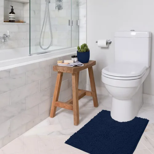 Miniatura 86 de LuxUrux Tapete de microfibra afelpada, de felpilla extrasuave, pelo largo de 1 pulgada, muy absorbente, para baño o ducha, lavar y secar a máquina