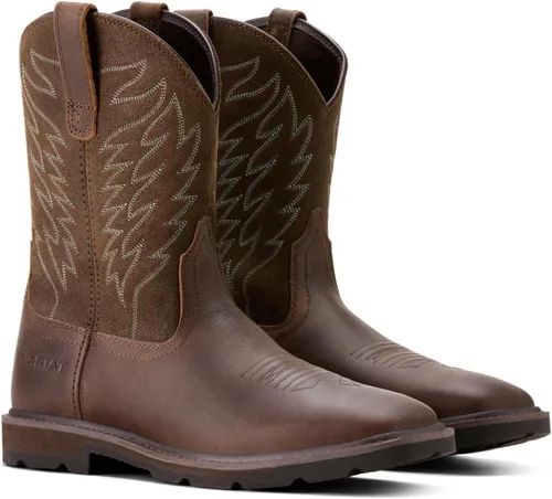 Miniatura 8 de ARIAT Botas de trabajo para hombre Groundbreaker de punta ancha y cuadrada
